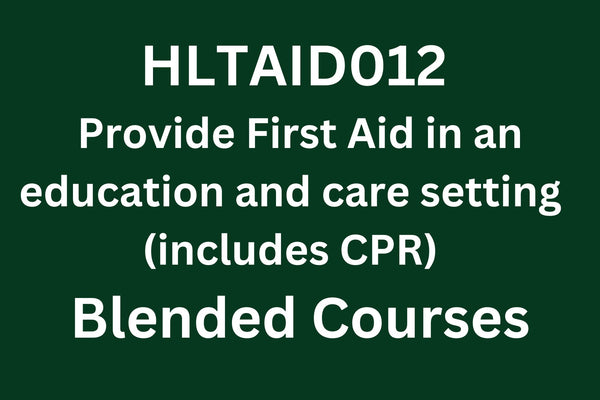 HLTAID012 Provide First Aid in an Education and Care Setting. $120. Certificates in 1 business day